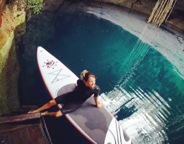 SUP en el cenote